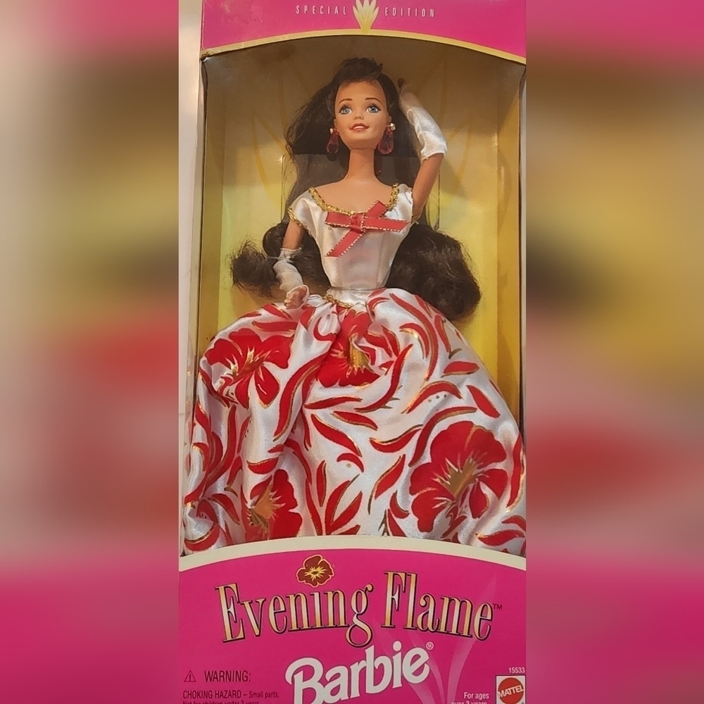 Barbie, Evening Flame, 1997. BURNETTE. In Box